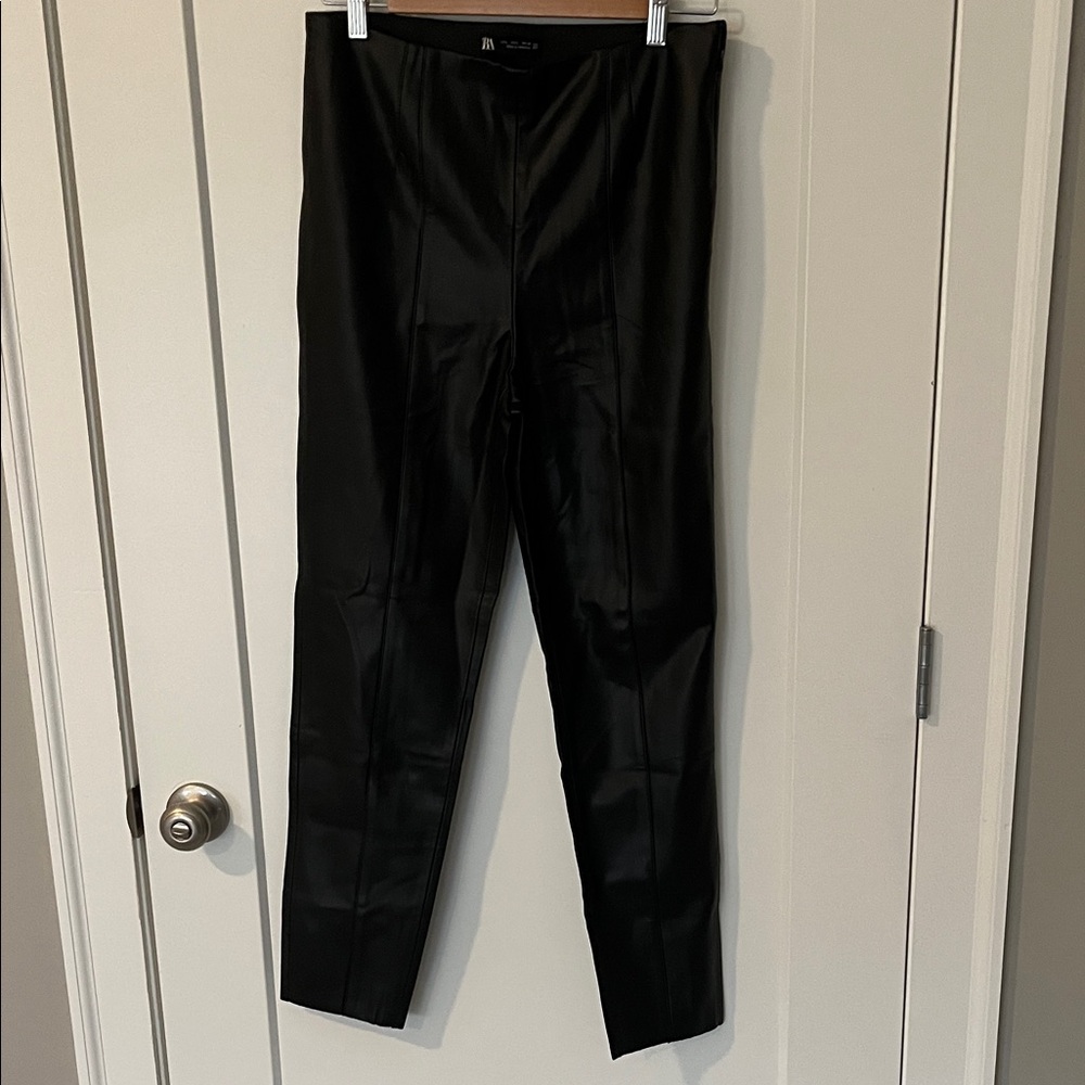 Zara Black Faux Leather Pants